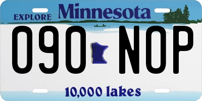 MN license plate 090NOP