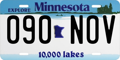 MN license plate 090NOV