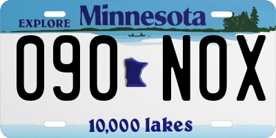 MN license plate 090NOX