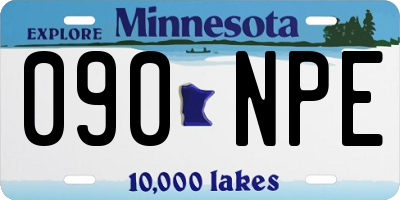 MN license plate 090NPE