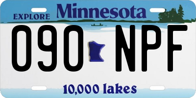 MN license plate 090NPF