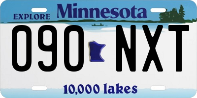 MN license plate 090NXT