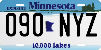 MN license plate 090NYZ