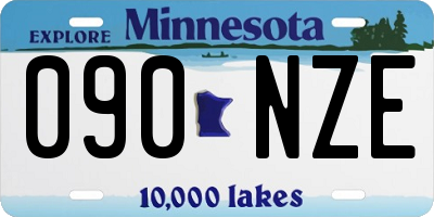 MN license plate 090NZE