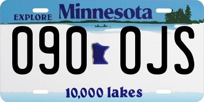 MN license plate 090OJS