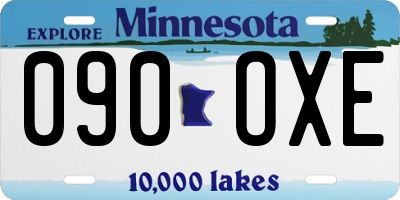 MN license plate 090OXE