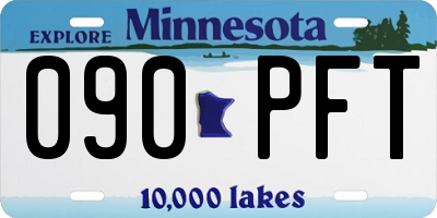 MN license plate 090PFT