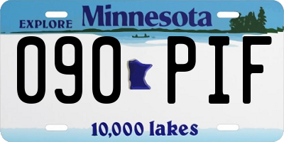 MN license plate 090PIF