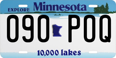 MN license plate 090POQ