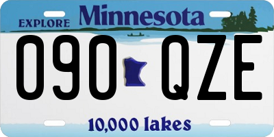 MN license plate 090QZE