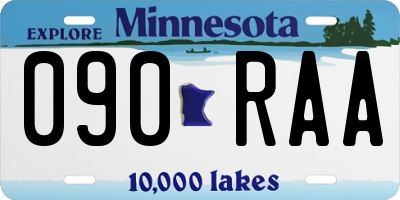 MN license plate 090RAA