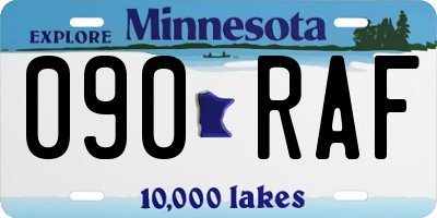 MN license plate 090RAF