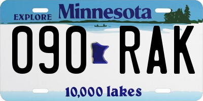 MN license plate 090RAK