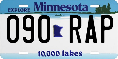 MN license plate 090RAP