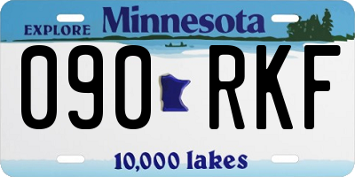 MN license plate 090RKF