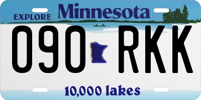 MN license plate 090RKK