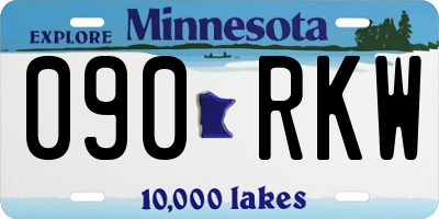 MN license plate 090RKW