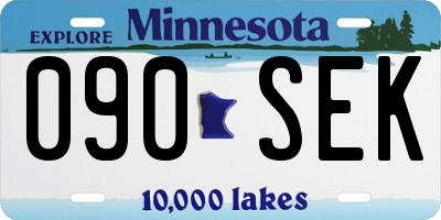 MN license plate 090SEK
