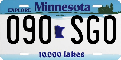 MN license plate 090SGO