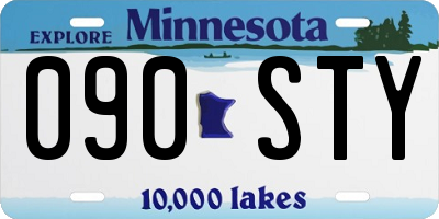 MN license plate 090STY