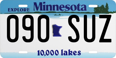 MN license plate 090SUZ