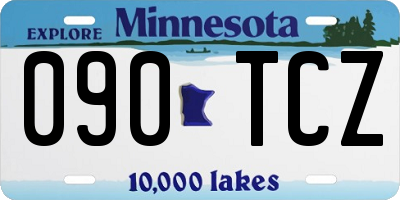 MN license plate 090TCZ