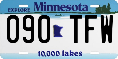 MN license plate 090TFW