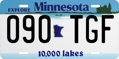MN license plate 090TGF