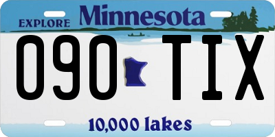 MN license plate 090TIX