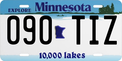 MN license plate 090TIZ