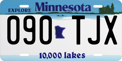 MN license plate 090TJX