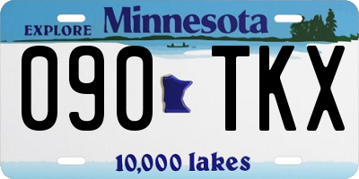 MN license plate 090TKX