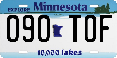 MN license plate 090TOF