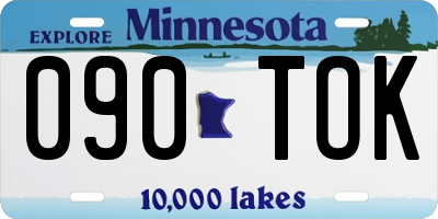 MN license plate 090TOK