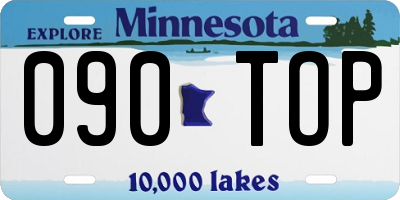 MN license plate 090TOP