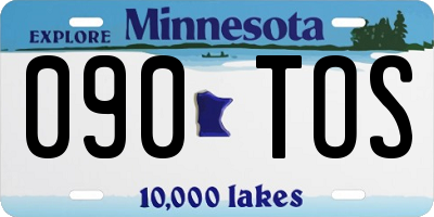 MN license plate 090TOS