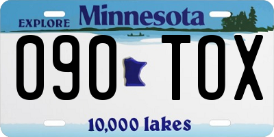 MN license plate 090TOX