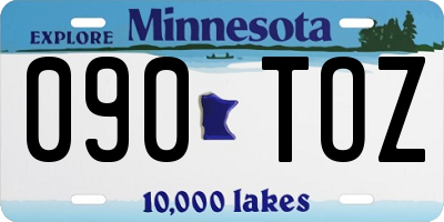 MN license plate 090TOZ