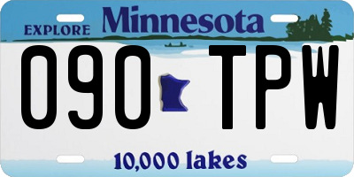 MN license plate 090TPW