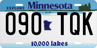 MN license plate 090TQK