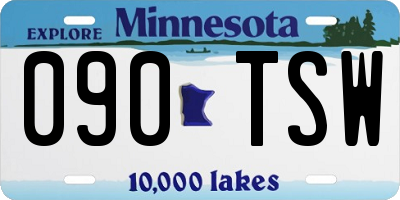 MN license plate 090TSW