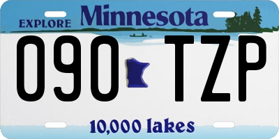 MN license plate 090TZP