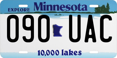 MN license plate 090UAC