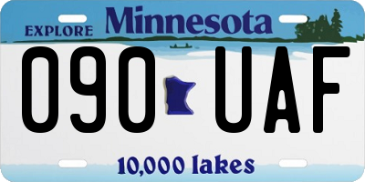 MN license plate 090UAF