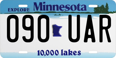MN license plate 090UAR