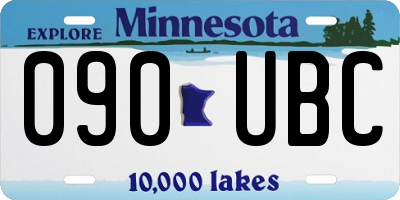 MN license plate 090UBC