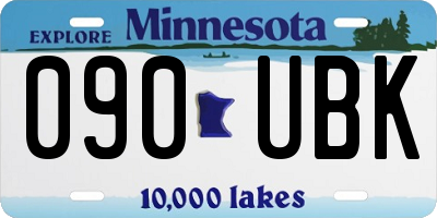 MN license plate 090UBK