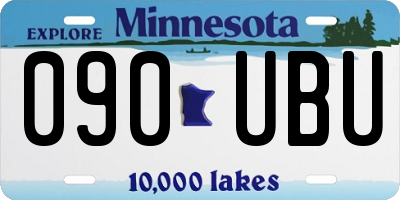 MN license plate 090UBU