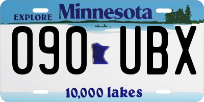 MN license plate 090UBX