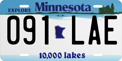 MN license plate 091LAE